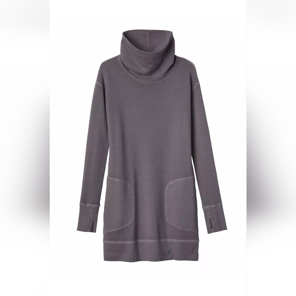 Athleta Gray Turtleneck Sweatshirt dress